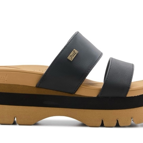 Reef Black Women's Platform Sandals - Picture 2 of 5